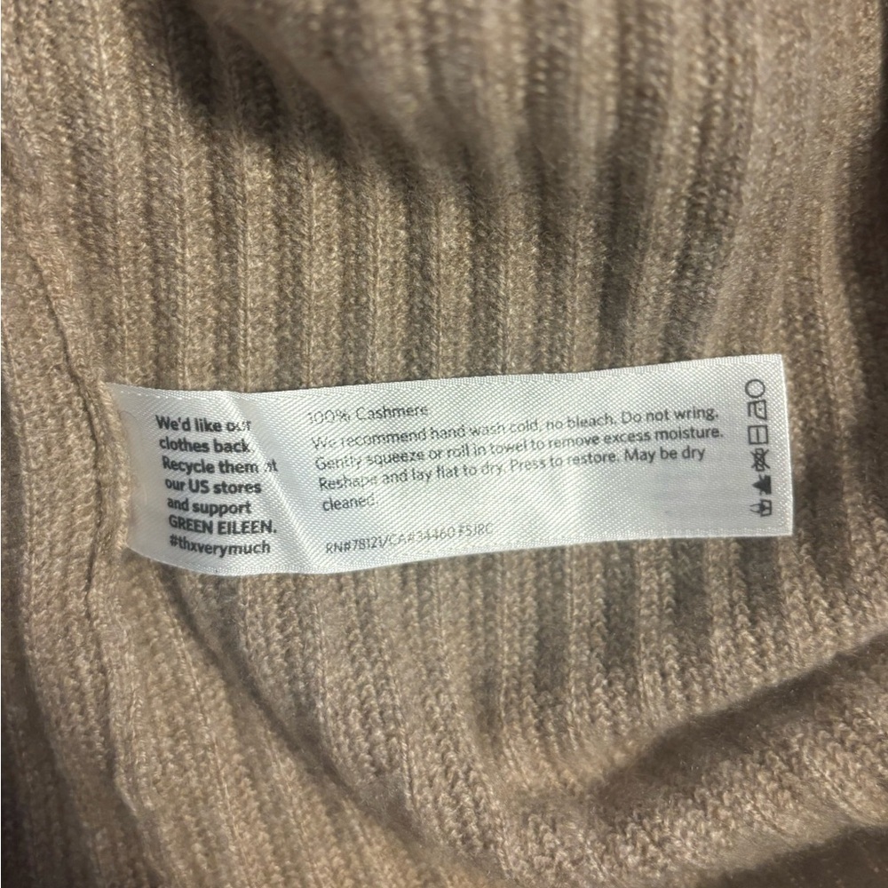 Eileen Fisher Cashmere Ribbed Turtleneck Sweater - Picture 5 of 6